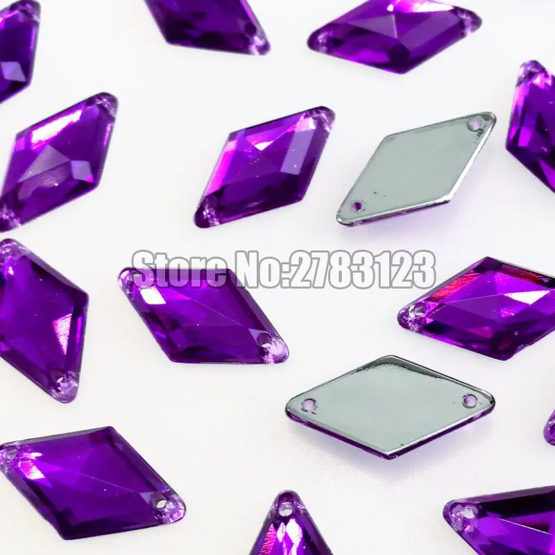 Red purple Стразы из акрила высокого качества с двумя отверстиями, аксессуары для одежды 9x15 мм 10x18 мм 14x24 мм 17x30 мм - Цвет: Red purple