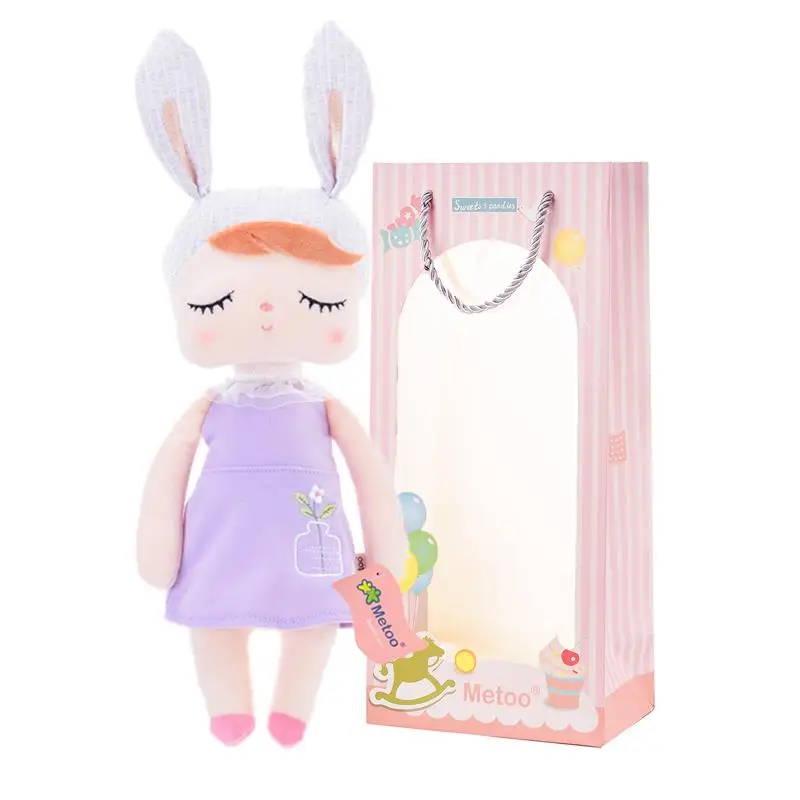 С оригинальным бумажным пакетом Metoo angela rabbit,, новейший стиль, оригинальная Одежда для куклы, плюшевая юбка с рисунком, подарок для детей