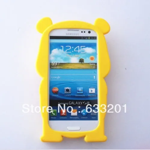 For Samsung Galaxy S3 SIII i9300 3D Bear Silicone Soft Case cover Winnie |
