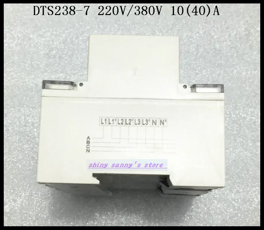 1 шт. dts238-7 ЖК-дисплей 10 (40) 220/380 В 50 Гц 3 фазы din-рейку кВтч Ватт час счетчик энергии