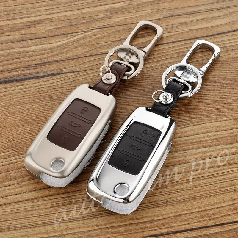 

Metal Key Fob Holder Case Bag Cover Fit For VW Volkswagen Polo Golf 6 Tiguan Passat Tiguan Beetle UP Scirocco