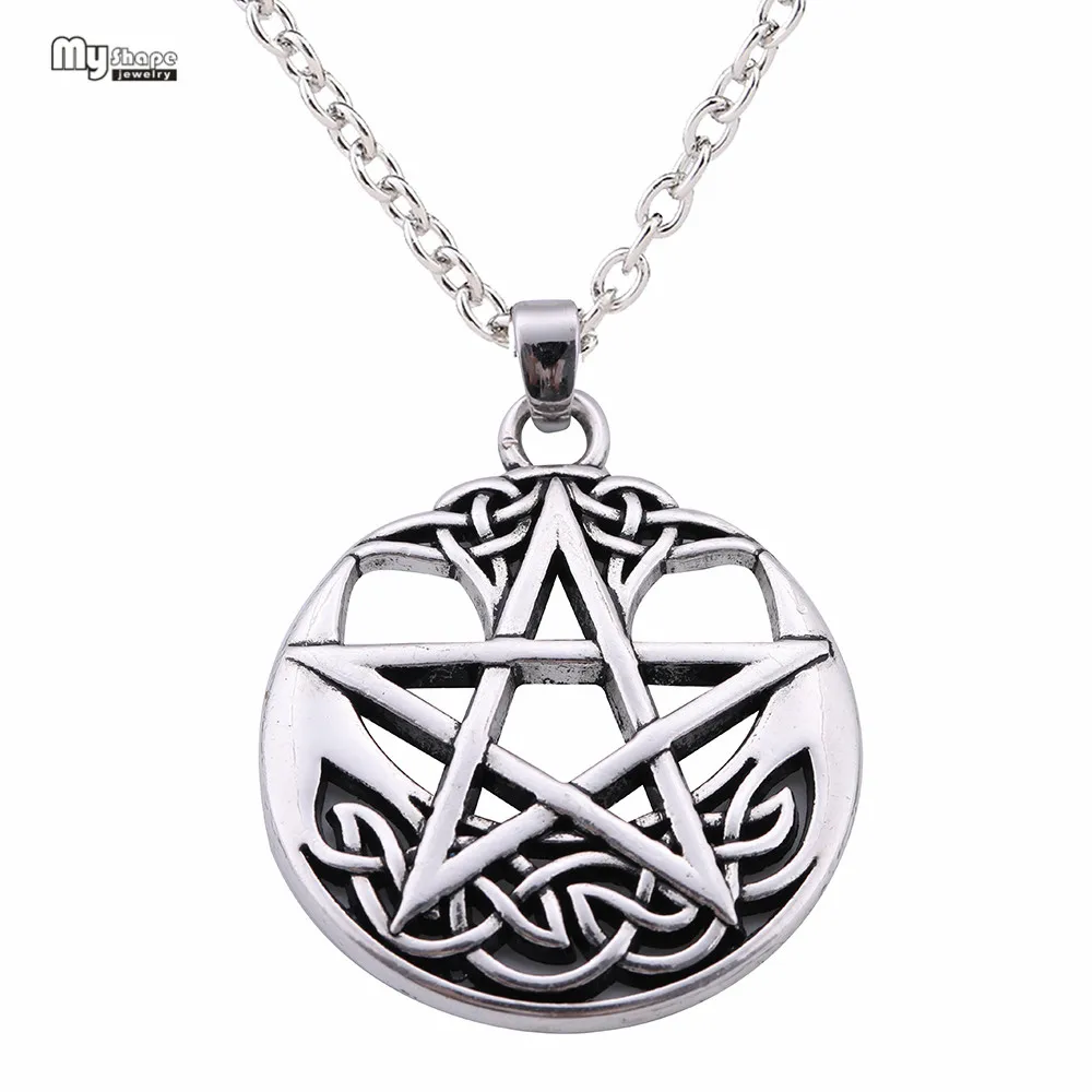 Мой Форма Древо жизни Wicca Звезда Давида кулон заявление ожерелье печатка из