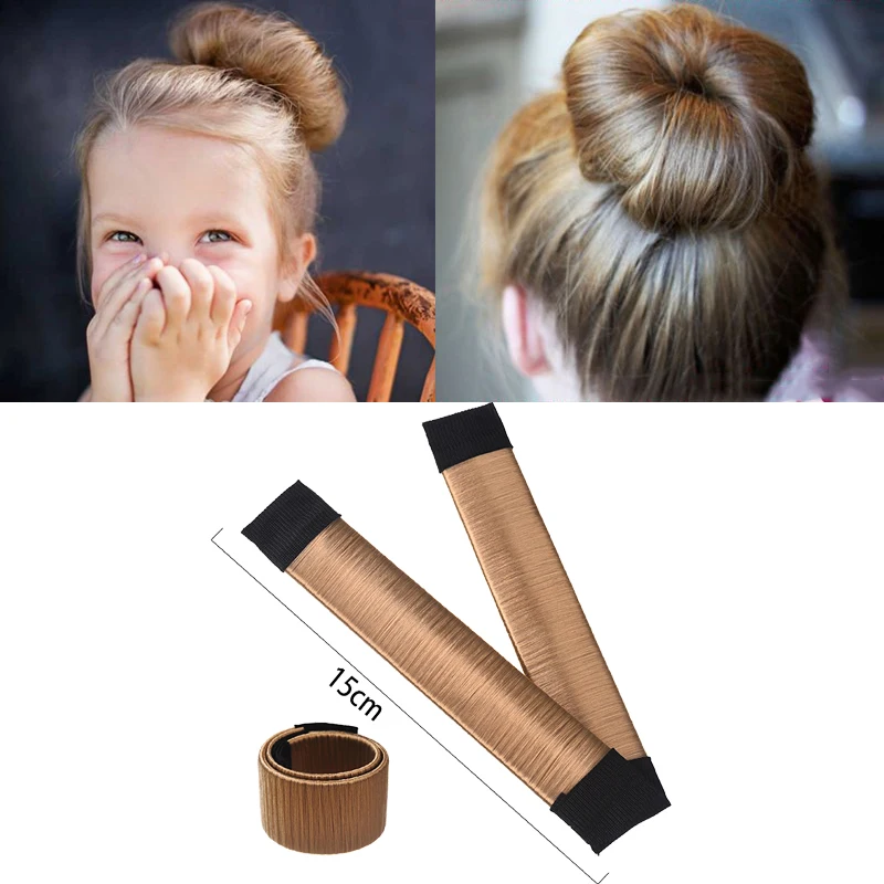 Заколка твистер с искусственными волосами MISM 15 см|bun maker|hair bandchildren band |