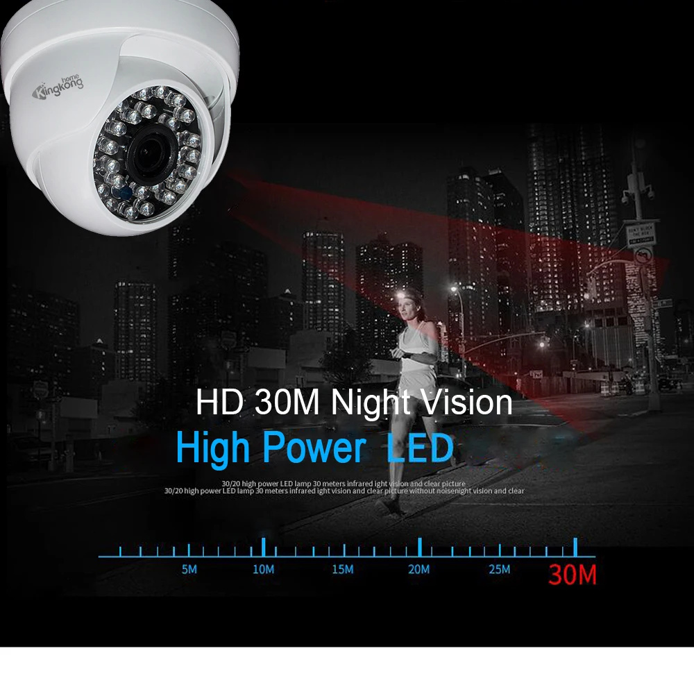 Kingkonghome 4MP/1080 P Встроенный микрофон аудио IP Камера Сеть День/Ночное видение H265