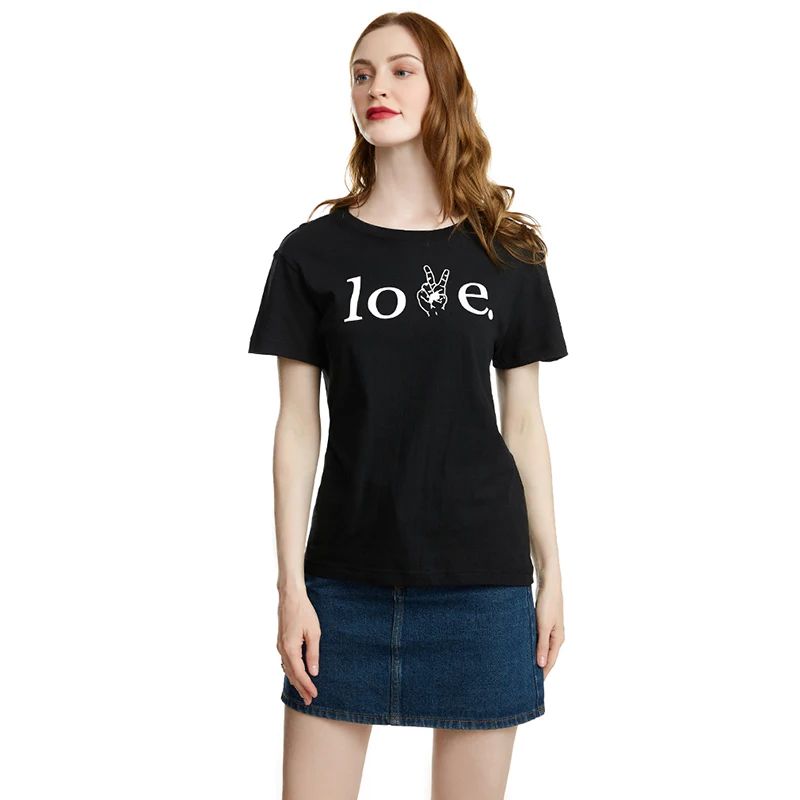 Новинка лета 2019 простая футболка с буквенным принтом для девочек модная женская