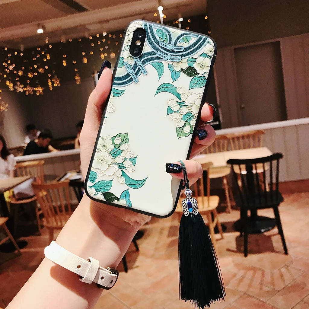 Чехол для телефона с кисточкой cheongsam Story of Yanxi Palace iphone 7 XR Xs max 6 6S 8 plus |