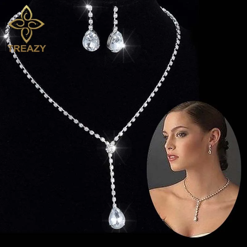 Комплект из колье и серёг серебристого цвета|necklace earring set|jewelry setsbridesmaid jewelry set |