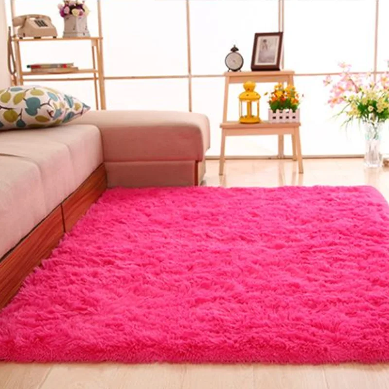 Мягкие мохнатые Ковры для Гостиная Европейский дом теплый плюш коврики пушистый