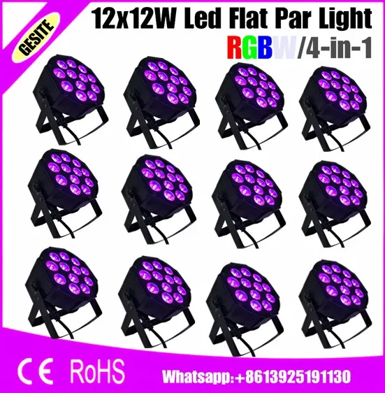 12 шт./лот шт. Светодиодная лампа RGBW 12x12|par64 led|mini stageled stage lights rgbw |