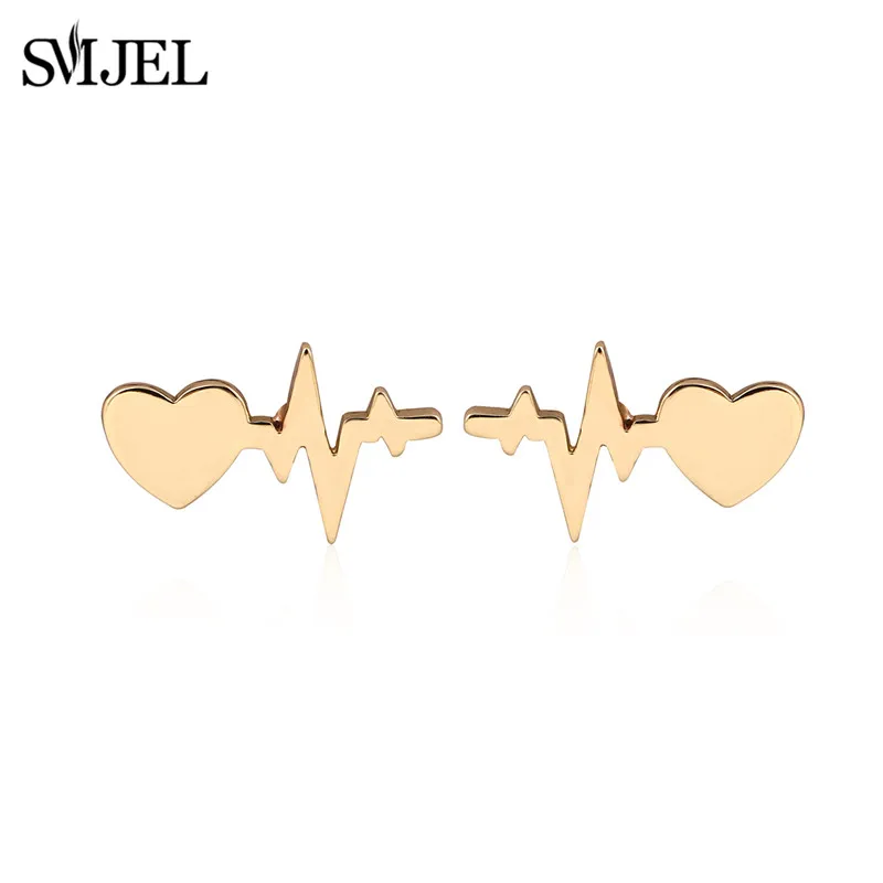 Gold Earring SMJEL из нержавеющей стали гром ожерелье с молнией для женщин Flash Arrow Гарри серьги для девушки подарки винтажный ювелирный набор - Окраска металла: Gold Earring