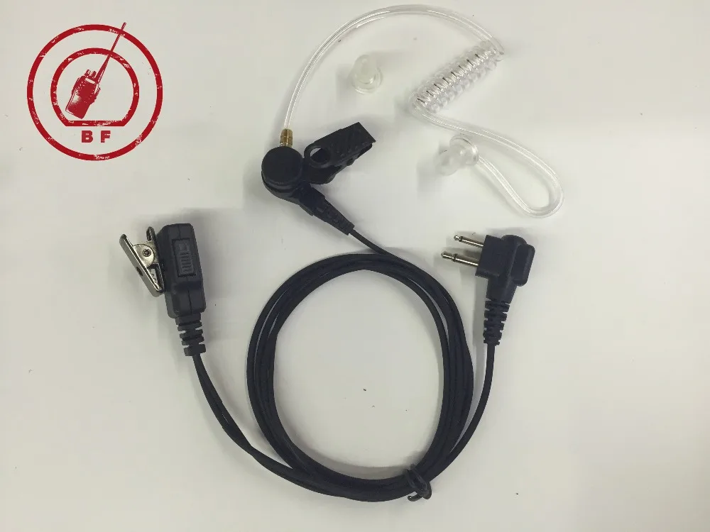 2 контакта PTT MIC шумоподавление Скрытая Акустическая трубка наушники вкладыши