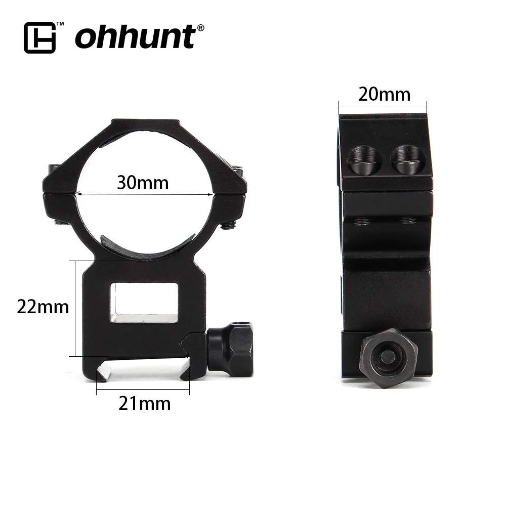 Ohhunt 2 шт. тактический 30 мм Пикатинни Вивер база для рейки высокий профиль Прицела Кольца для охоты прицел Аксессуары для винтовки