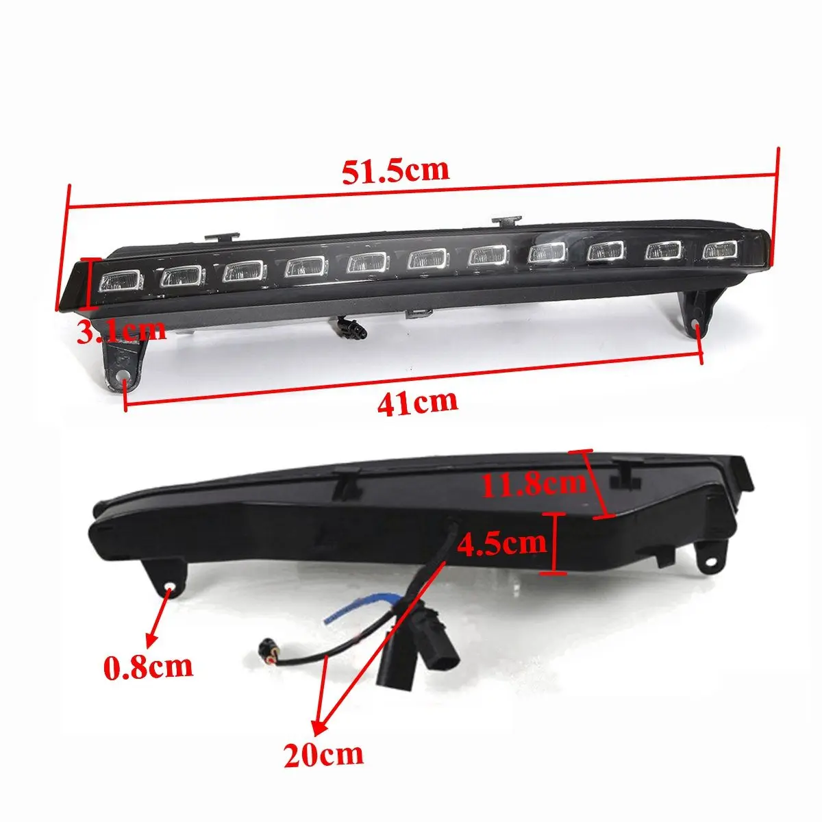 

2 x LED DRL Daytime Running light Foglight Yellow +White Turn Signal 12V Driving Lamp For Audi Q7 2007 2008 2009