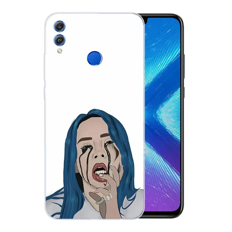 Мягкий с рисунком из ТПУ Корпус чехол для Huawei Honor V20 8X 7 8 9 10 lite 7X 8A V9 Play матовый Fundas