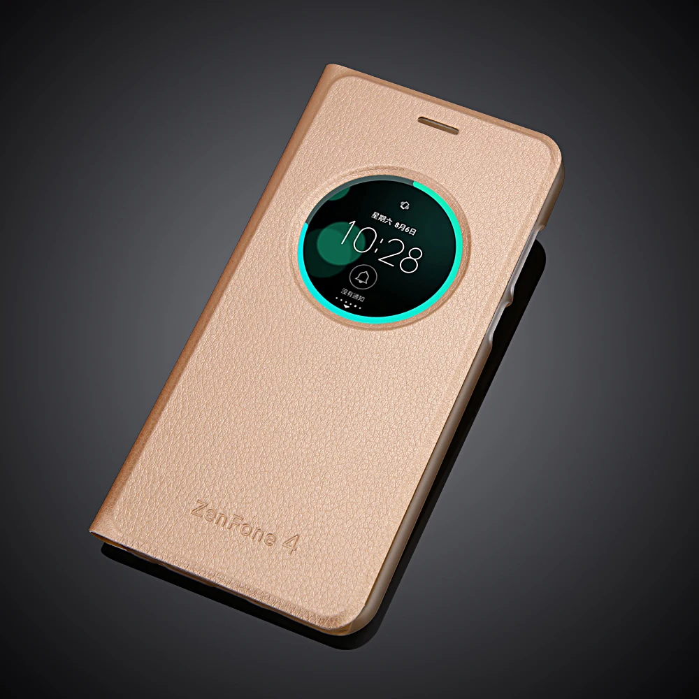 Роскошный чехол с окошком для ASUS ZenFone 4 книжка из искусственной кожи Asus ZenFone4