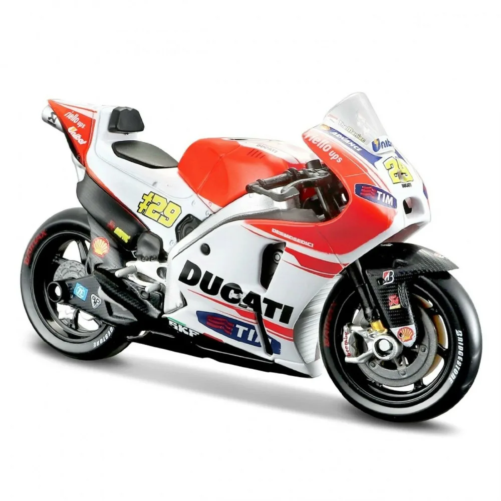 

Maisto 1:18 Ducati Desmosedici GP15 Andrea Iannone NO.29 Andrea Dovizioso NO.4 Motorcycle Bike Model NEW IN BOX