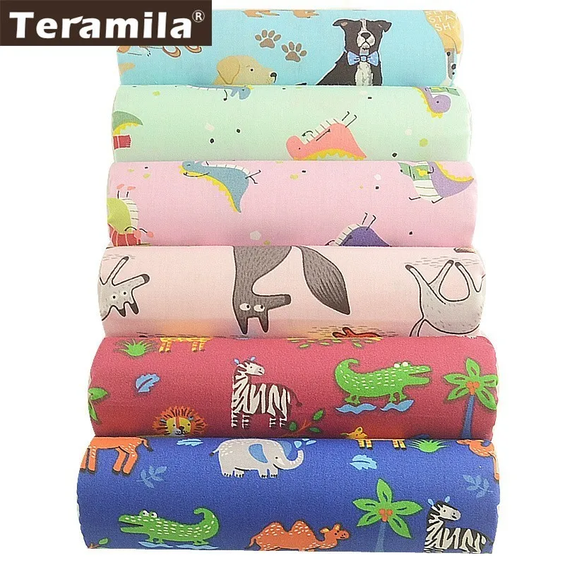 TERAMILA 40x50 см дизайн с рисунками животных 6 шт. 100% хлопок ткань стеганая Подушка