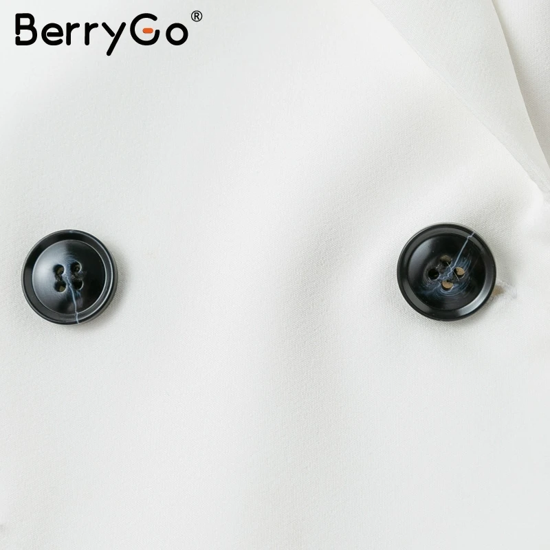BerryGo Белый пиджак платье женщин V-образным вырезом с рюшами и линиями тонкое платье без рукавов Офисные женские короткие белые платья vestidos