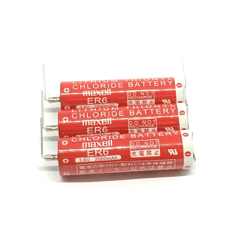 

3PCS/LOT New Original Maxell ER6 3.6V 2000mah PLC Battery Lithium Thionyl Chloride Batteries Made in Japan