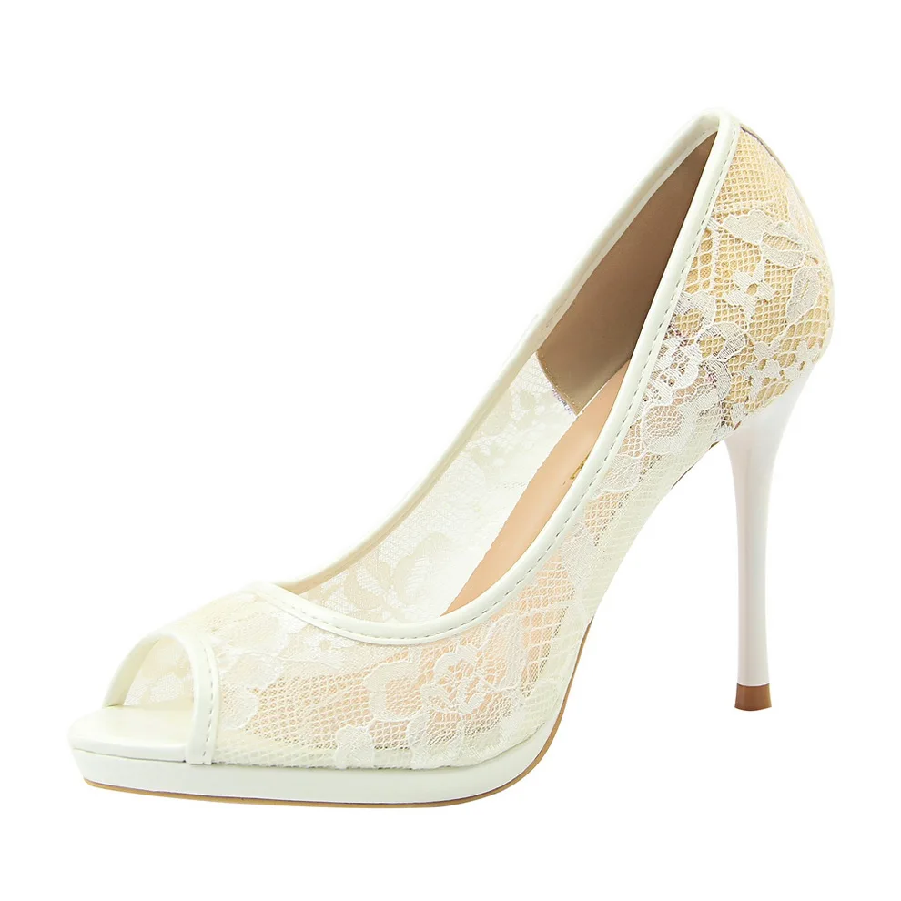 Женские туфли-лодочки на платформе с открытым носком высоком каблуке цветочным