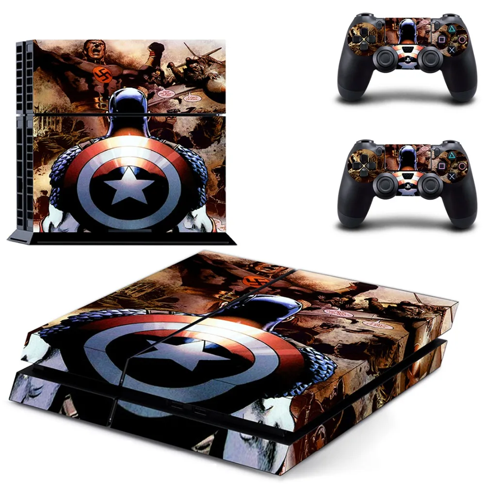 Наклейка Marvel The Avengers Iron Man Hulk для PS4 Виниловая наклейка консоли Playstation 4 и 2