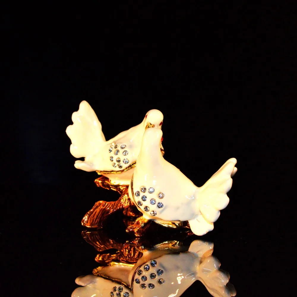 QIFU металл ремесло креативные двойные птицы свадебное украшение для подарка |