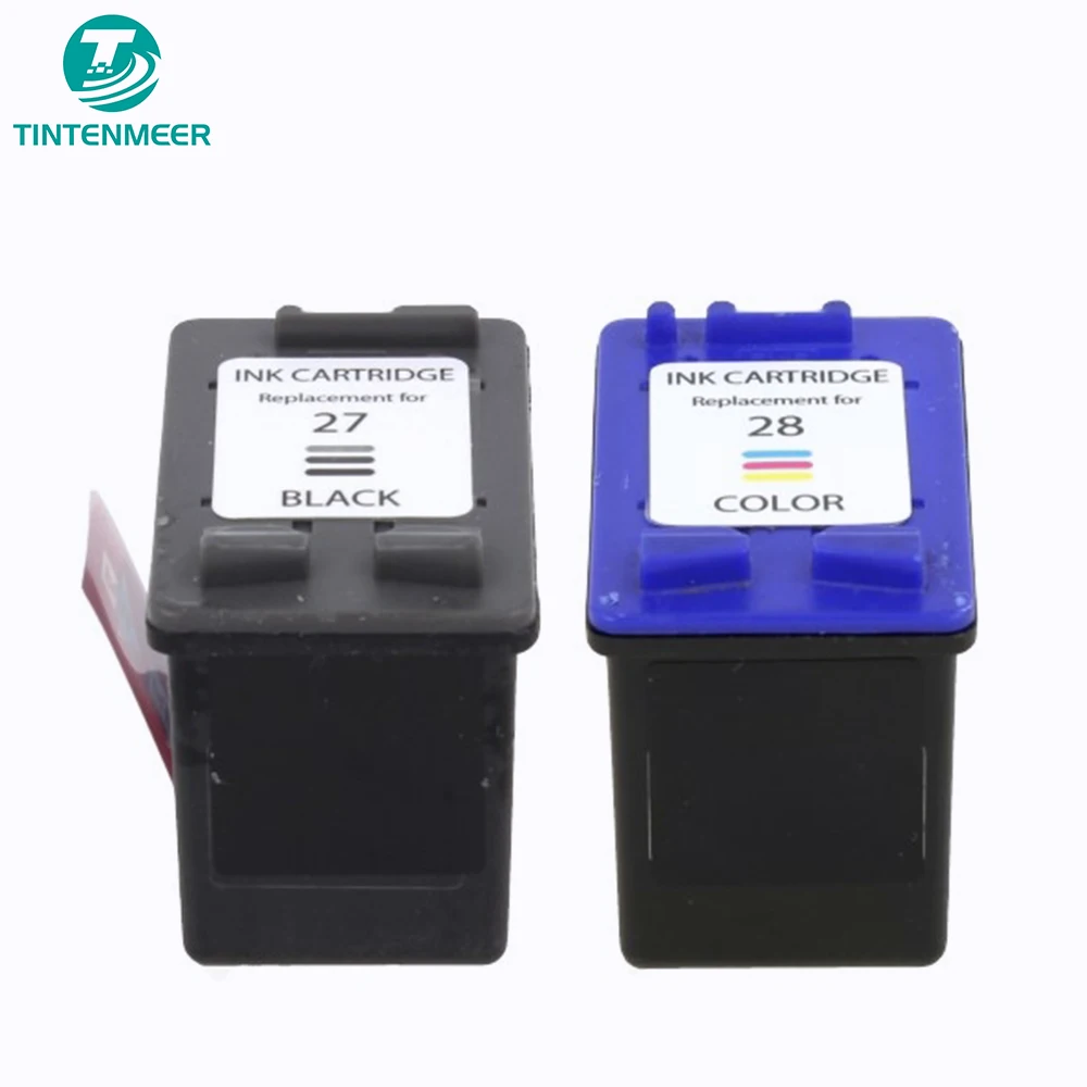 

TINTENMEER premium quality ink cartridge 27 28 compatible for hp 5605 5605z 5608 5610 5610v 5610xi 4215 4215xi printer