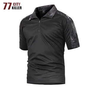 Футболка мужская 77City Killer, быстросохнущая тактическая, майка в стиле милитари, дышащая, с коротким рукавом, камуфляжная, лето боевой Frog