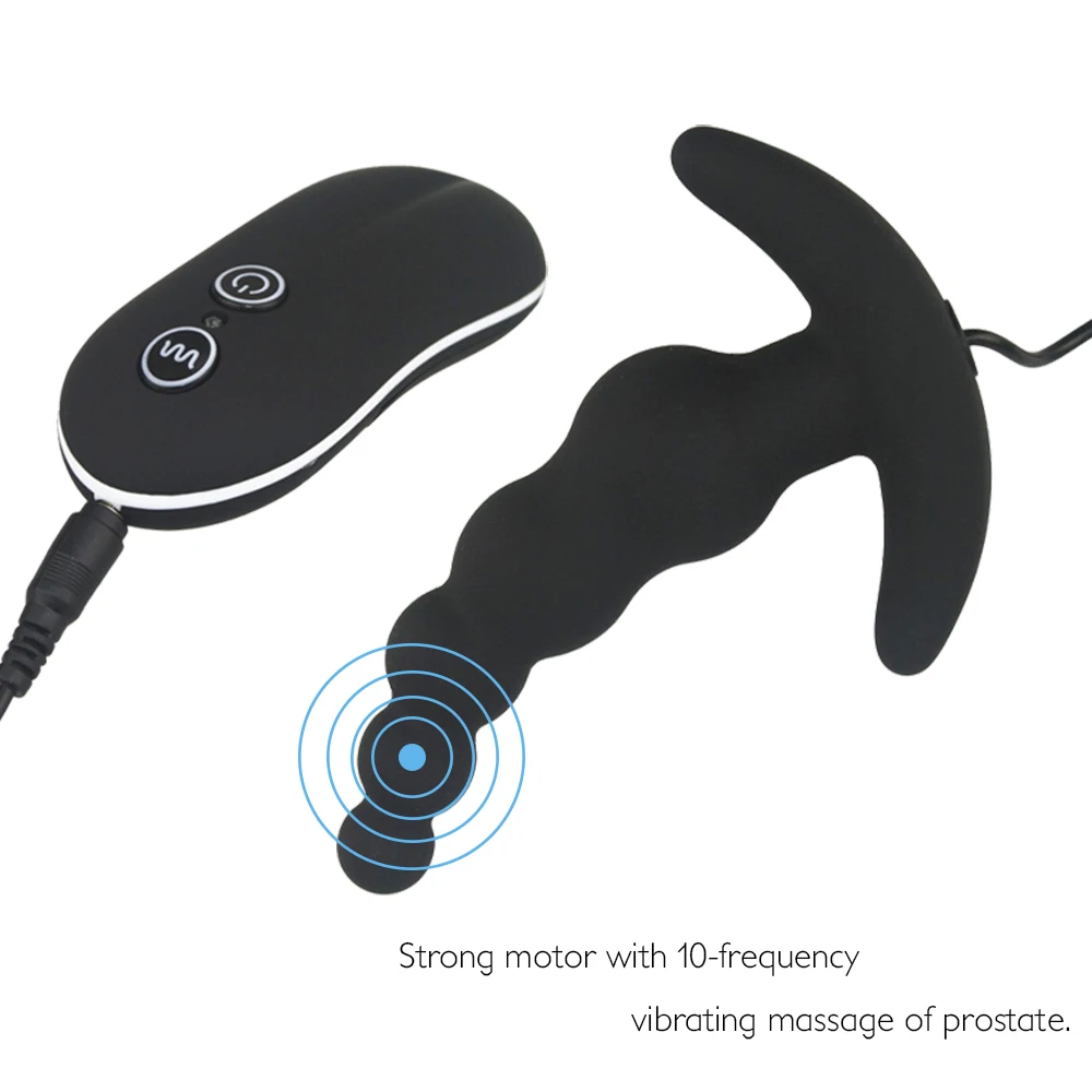 sex products Vibrating Anal Plug Butt Waterproof 10 Mode Silicone Vibrator prostate men anal adult toys for women | Красота и