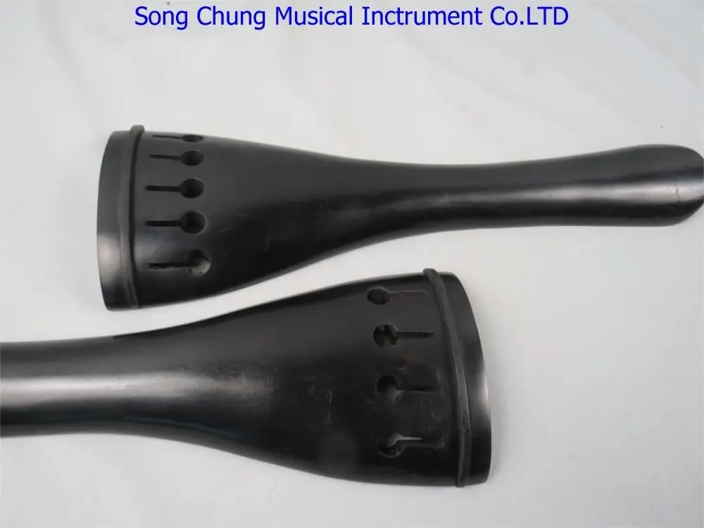 Best 2pcs different blank double bass 3/4 tailpieces with tail gut ,nature Ebony