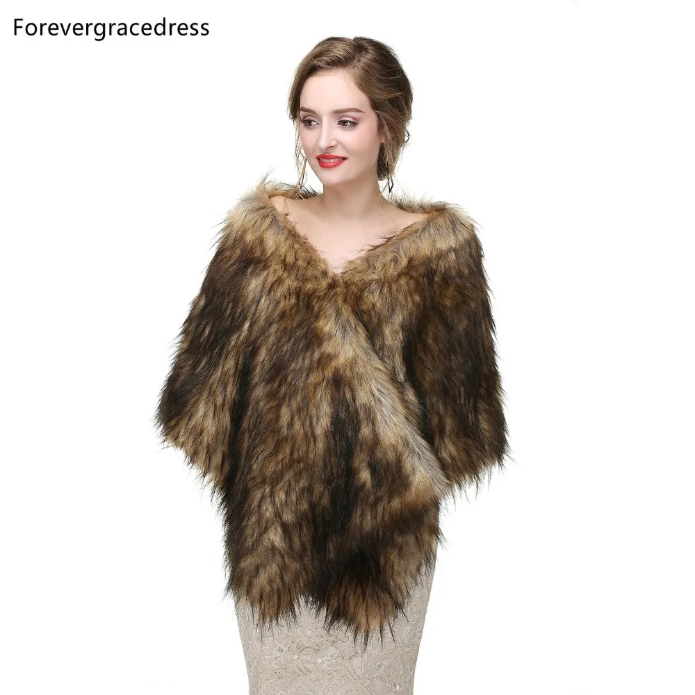 Женское свадебное пальто Forevergracedress элегантное мягкое болеро из искусственного
