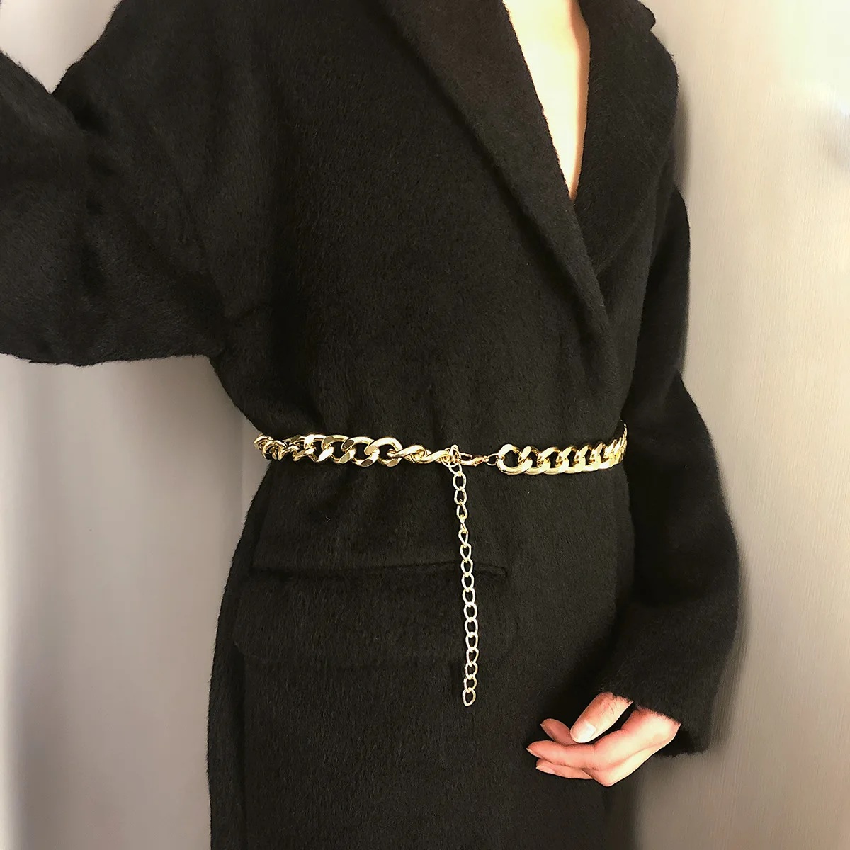 90 см женское роскошное платье с кисточками пальто цепочкой на талии женский