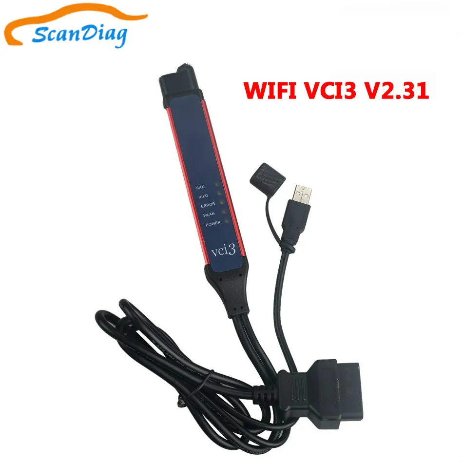 Новейший V2.31 VCI 3 OBD2 разъем VCI3 Wifi беспроводной Профессиональный диагностический