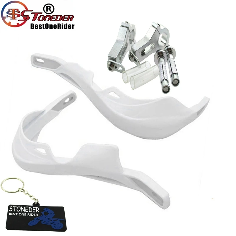 Белая ручная защита STONEDER 7/8 &quot22 мм для руля щетка мотоцикла Pit Dirt Bike Enduro ATV Quad
