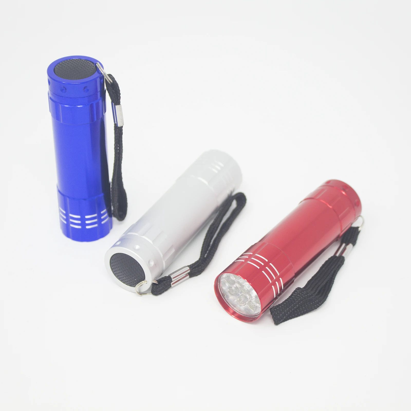 Lot 10pcs LED Torch Free Custom Logo Promotion gift Light Super Bright 9 Bulb Flashlight Personalized Givenaway Battery Powered | Лампы и