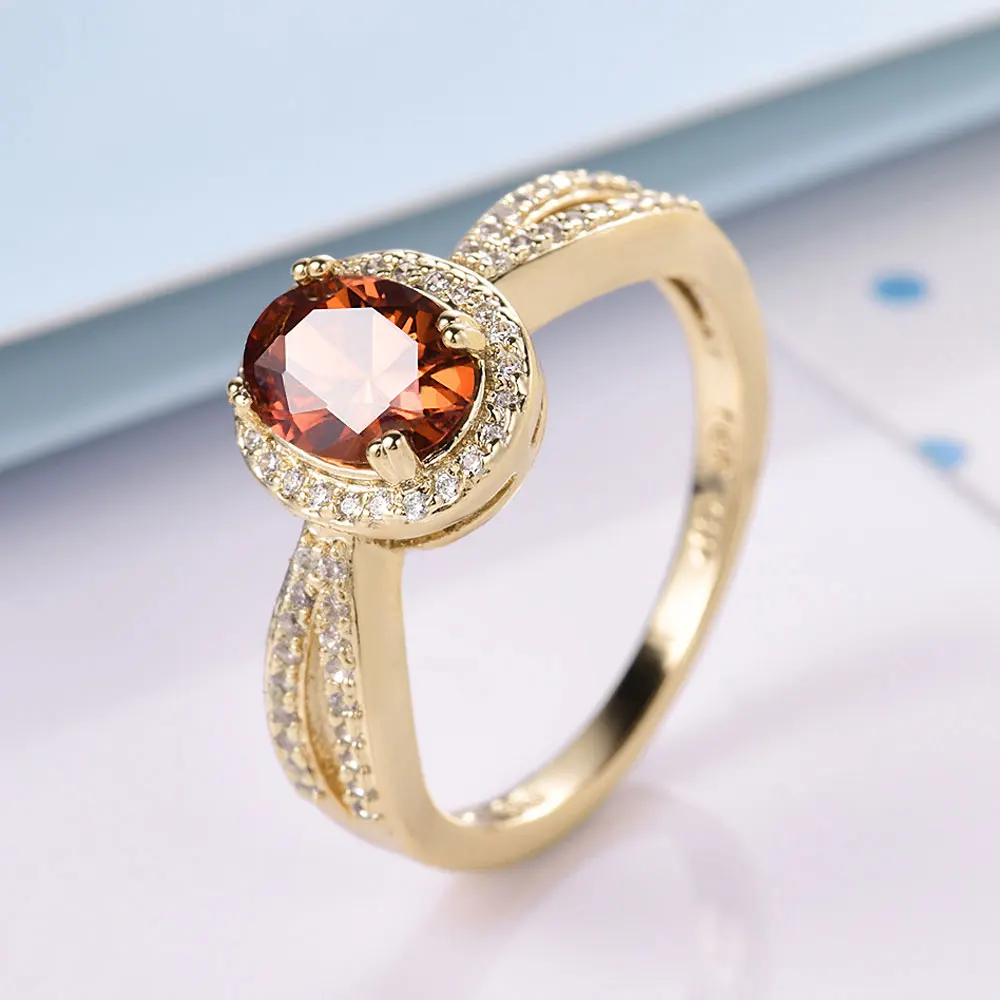 Женские кольца MOLIAM кольцо средней длины с красным кристаллом из фианита