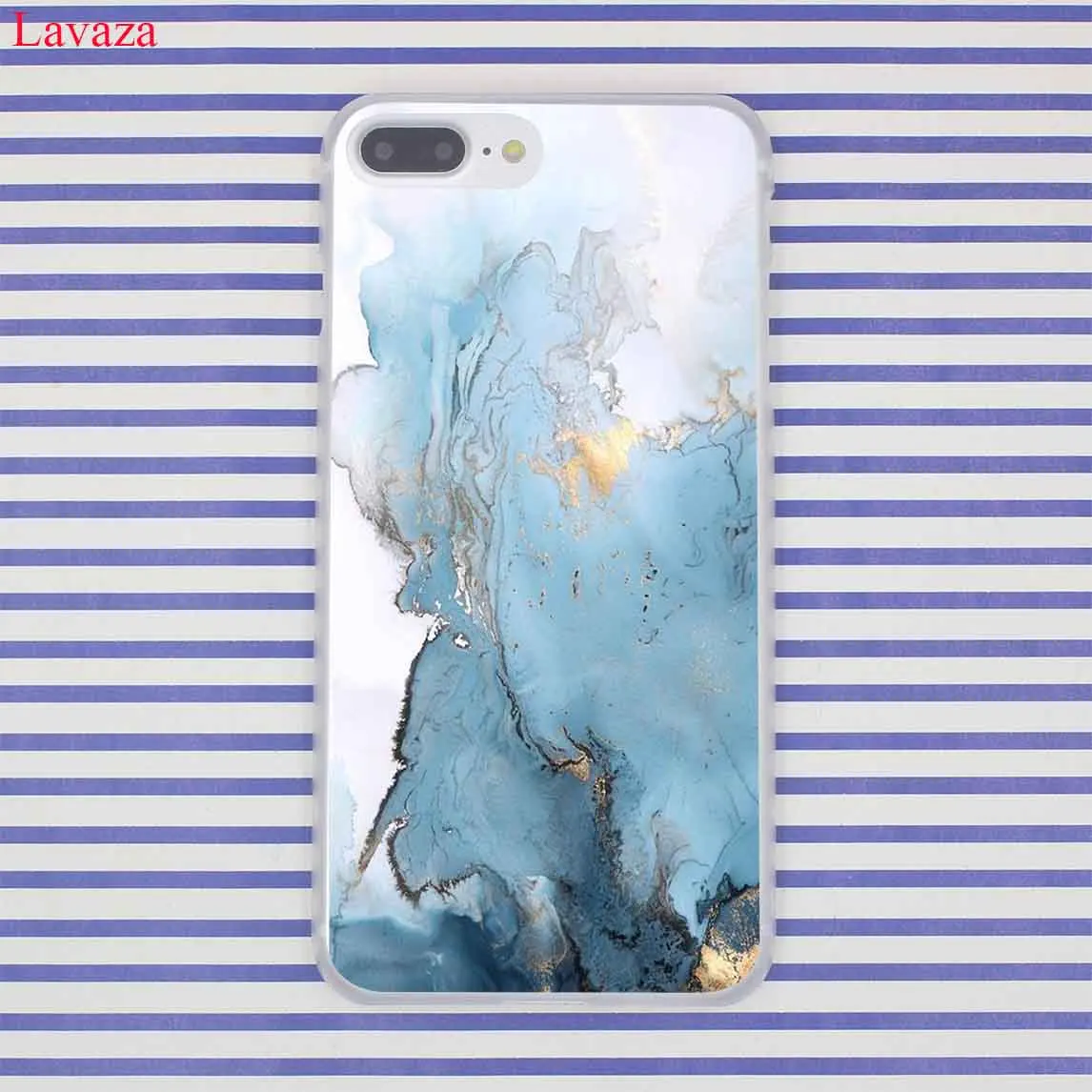 Жесткий чехол Lavaza с золотым мраморным коллажем для телефона iPhone XR X 11 Pro XS Max 8 7 6 6S 5