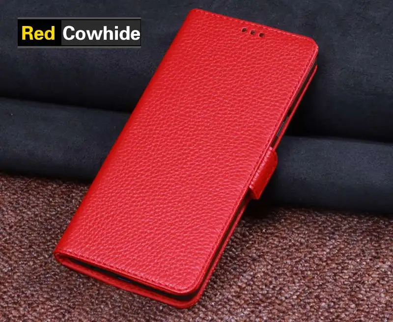 Red RYKKZ Натуральная кожа откидная крышка карты для Xiaomi Max 3 чехол для телефона чехол-портмоне с функцией подставки чехол, кожаный чехол для Xiaomi Max Zenfone 3 Max 2 - Цвет: Red