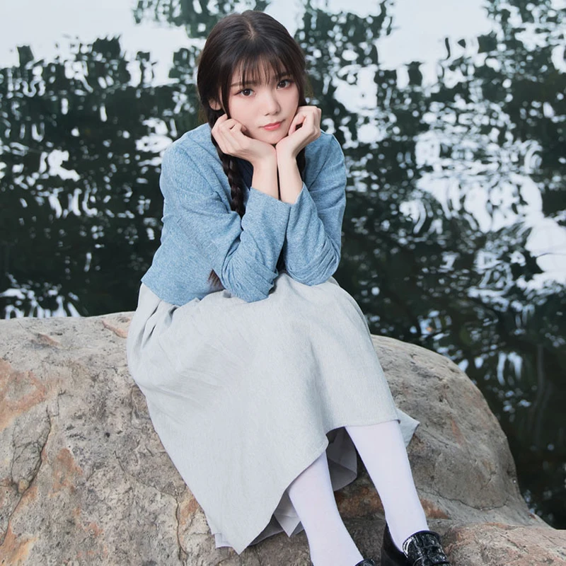 Весенняя японская Корейская школьная форма с длинным рукавом женская комплекты