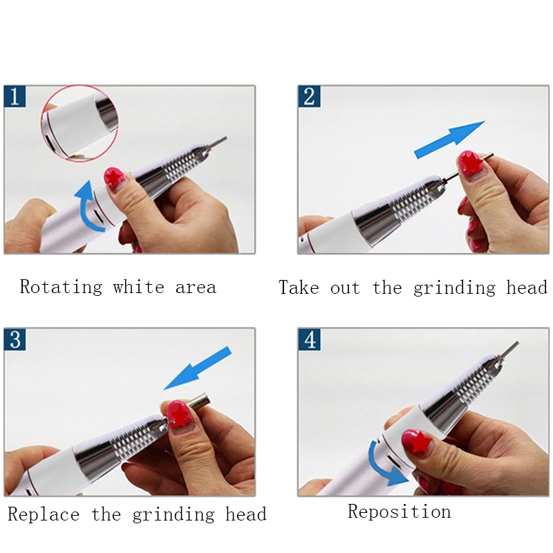 30000 об./мин Электрическая дрель для ногтей электрическая машинка маникюра Сверла