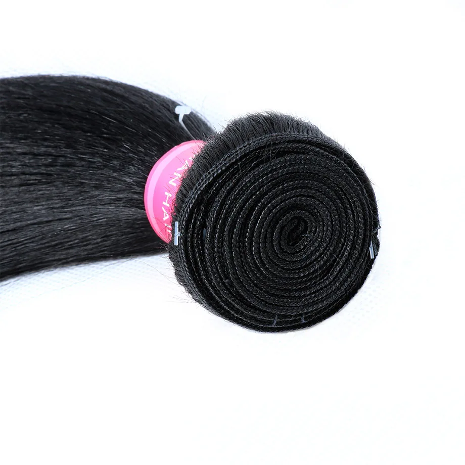 По прямые волосы Yaki пучки бразильских локонов Weave Связки человеческие Remy
