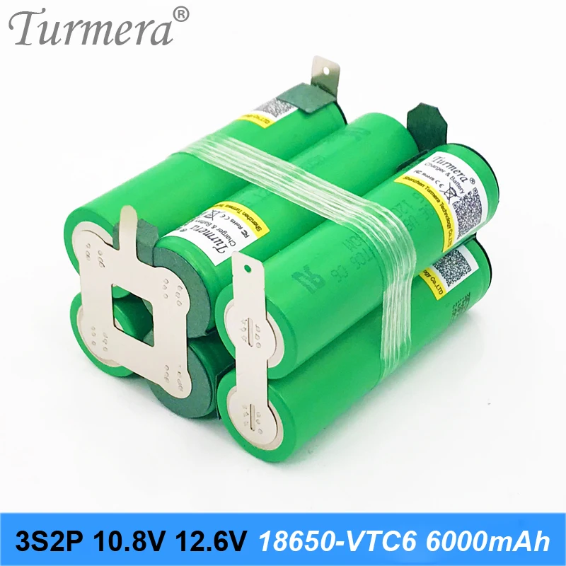 Аккумулятор vtc6 3S 12,6 V 4S 16,8 V US18650VTC6 3000mah 30A ток разряда для шуруповерта батареи(по индивидуальному заказу
