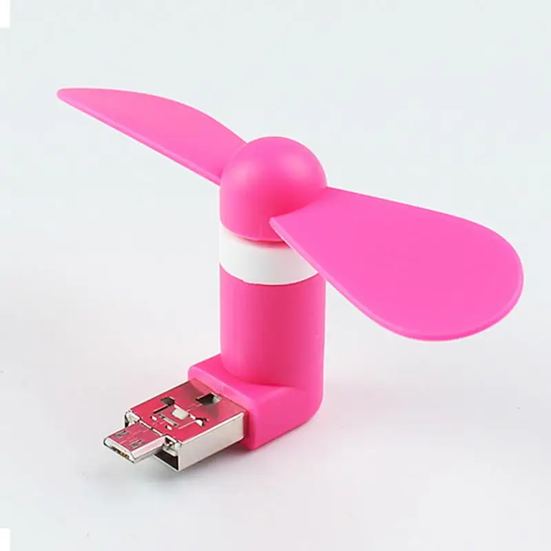 Модный OTG мини USB вентилятор для Android мобильного телефона ноутбука ПК портативный USB вентилятор с USB и микро usb портами