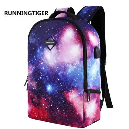 RUNNINGTIGER мужской рюкзак с зарядкой и usb-гарнитурой 16 дюймов, рюкзак для ноутбука с защитой от кражи для подростков, женские рюкзаки с принтом Mochila - Цвет: picture 6