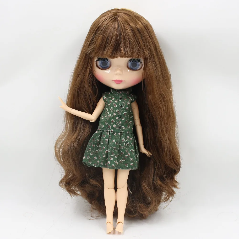 Ледяная кукла DBS Blyth licca body BL9158/0635 коричневый микс золотые волосы натуральный