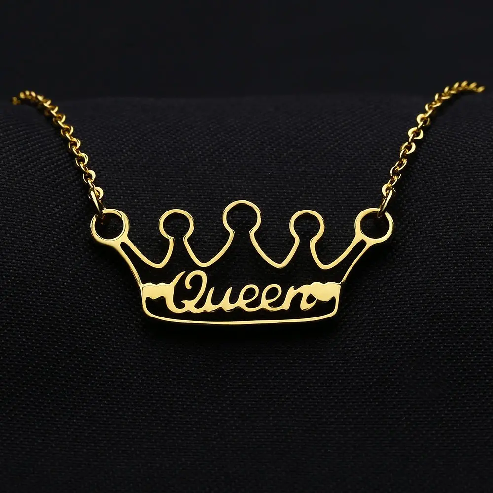 Персонализированные Имя корона на заказ Цепочки и ожерелья Для женщин &quotЛучшие