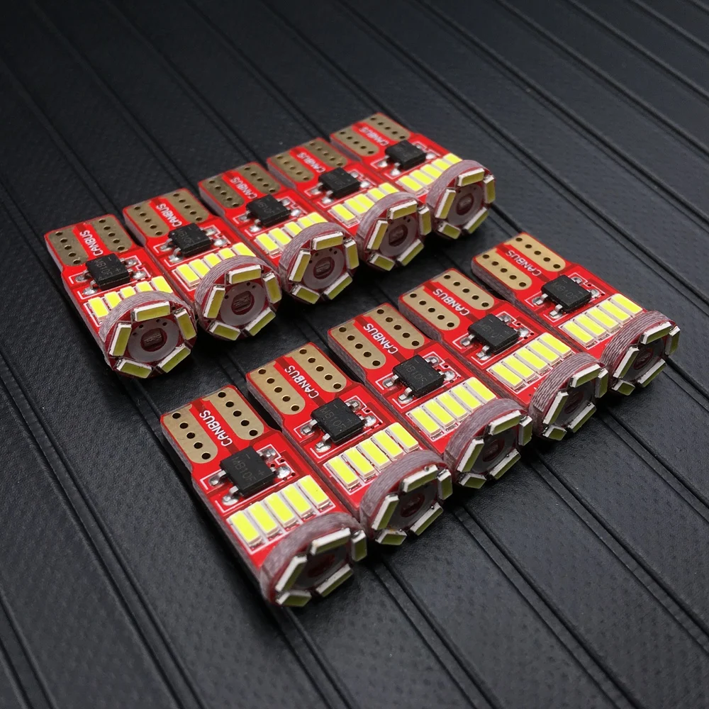 10 шт. 15SMD T10 4014 светодиодный автомобильный боковой габаритный светильник лампа