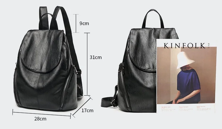 

Women Backpack Genuine Leather Female Daypack Daily Real Cowskin Shoulder Bag Ladies Candy Color Student School Bag Girl C568