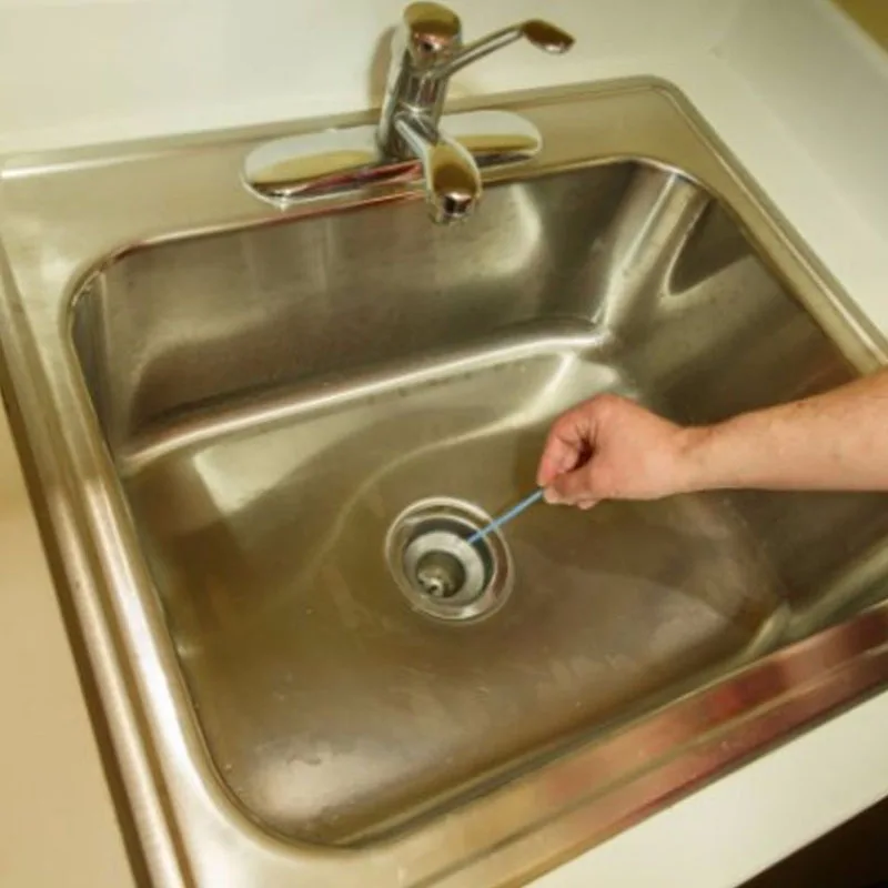 12/set Sani and Sticks Oil Decontamination The Kitchen Toilet Bathtub Drain Cleaner Sewer Cleaning Rod Convenient Hair Clear |