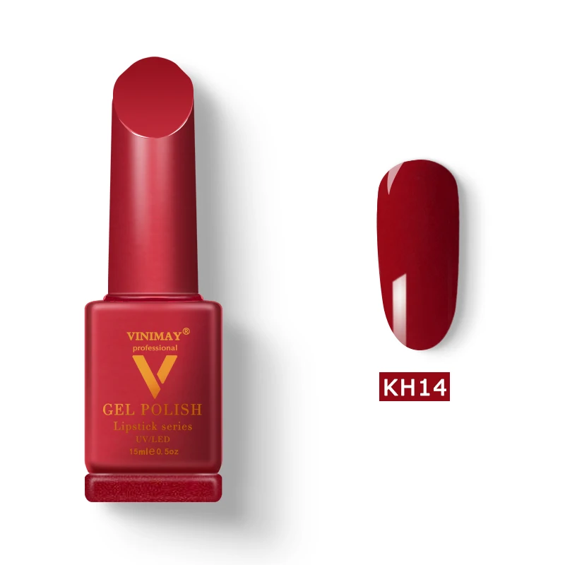 KH14 VINIMAY бренд красный Гель-лак для ногтей vernis полуперманентный УФ-гель для ногтей лак-праймер впитывающийся Гель-лак для ногтей Полировочный Гель для маникюра - Цвет: KH14